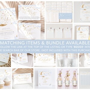 Hadley Designs 24 Moon And Stars Baby Shower Thank You Cards With Envelopes Baby Boy Over The Moon Thank You Cards 4x6 Premium Thick Cardstock Perfect For Sprinkle Shower Gifts And Party