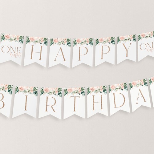 Onederful Birthday Banner Happy Birthday Banner Printable | Etsy