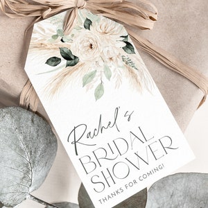 Boho Bridal Shower Favor Tag, Thank You Tag, Boho Favour Tag, Gift Tag ...