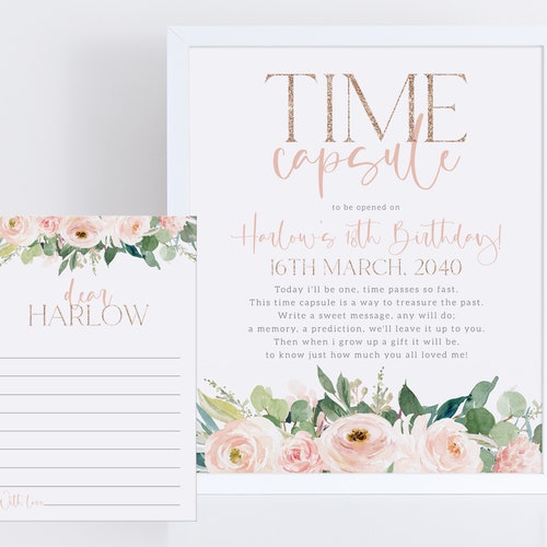 Editable Time Capsule Sign Printable First Birthday Time - Etsy Australia