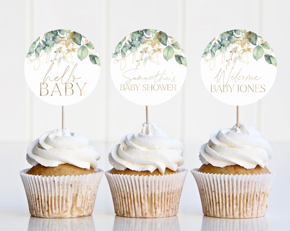 Cupcake Toppers Baby Shower Cupcake Toppers Printable - Etsy