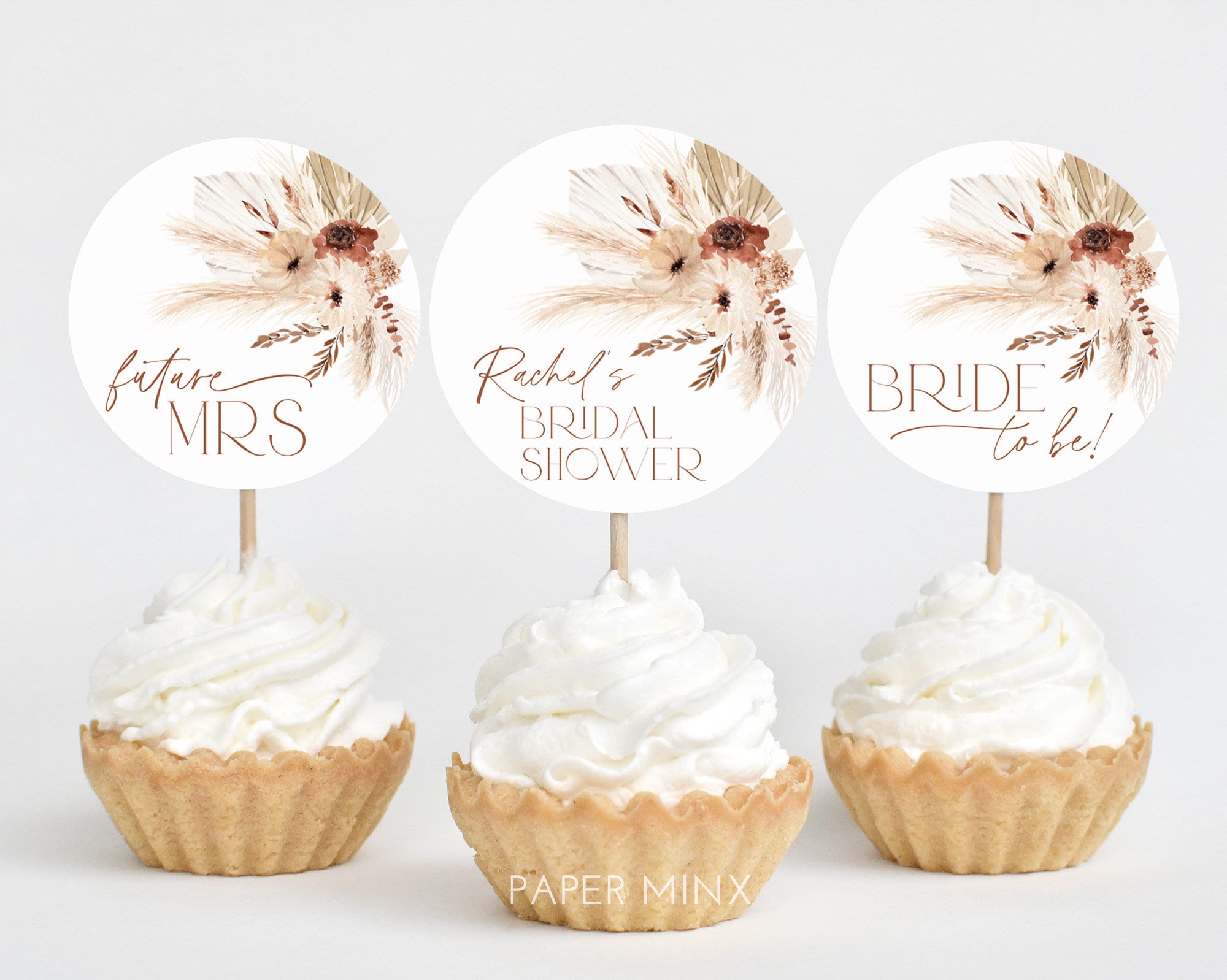 Bridal Shower Cupcake Toppers