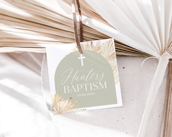 30 Baptism Christening Thank You Gift Tags Labels Personalized Favor Tags  Favors