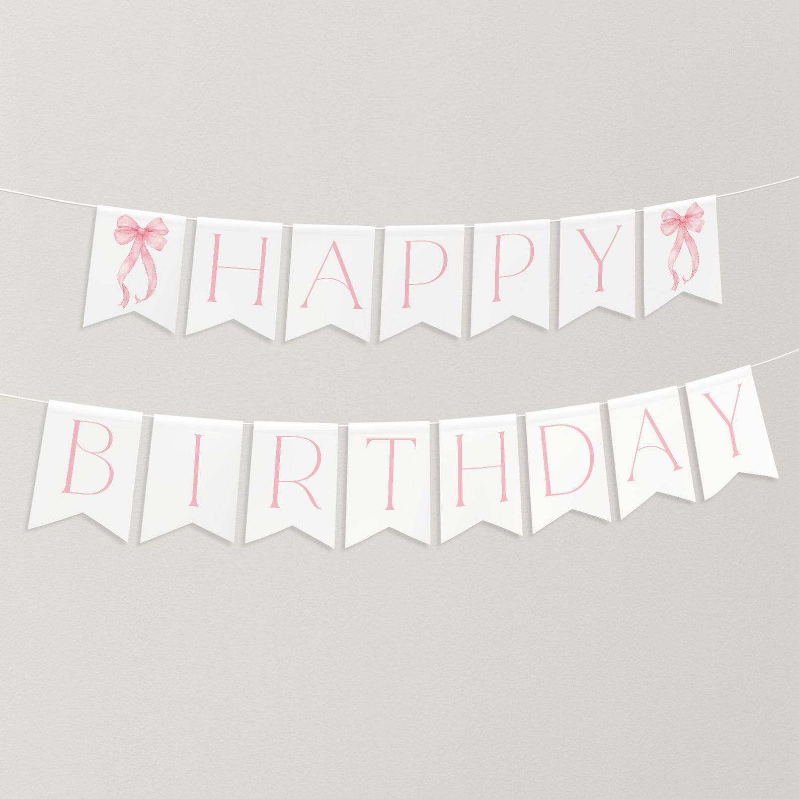 Happy Birthday Banner Met Strikken – Zwarte Verjaardagsdecoratie – 15 Cm Letters – 4 Strikken – Touw 4 M – Geschikt Voor Vrouwen & Meisjes
