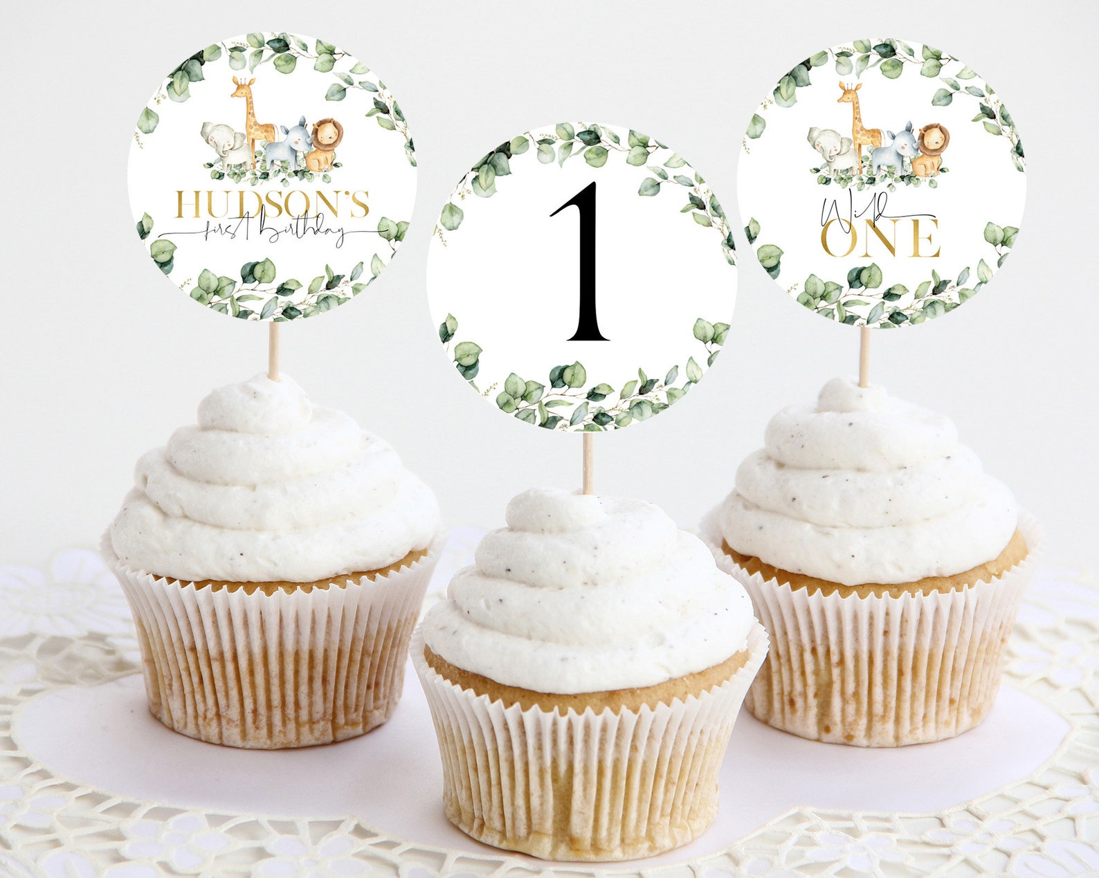 Wild One Cupcake Toppers Printable Cupcake Toppers Safari Etsy Australia