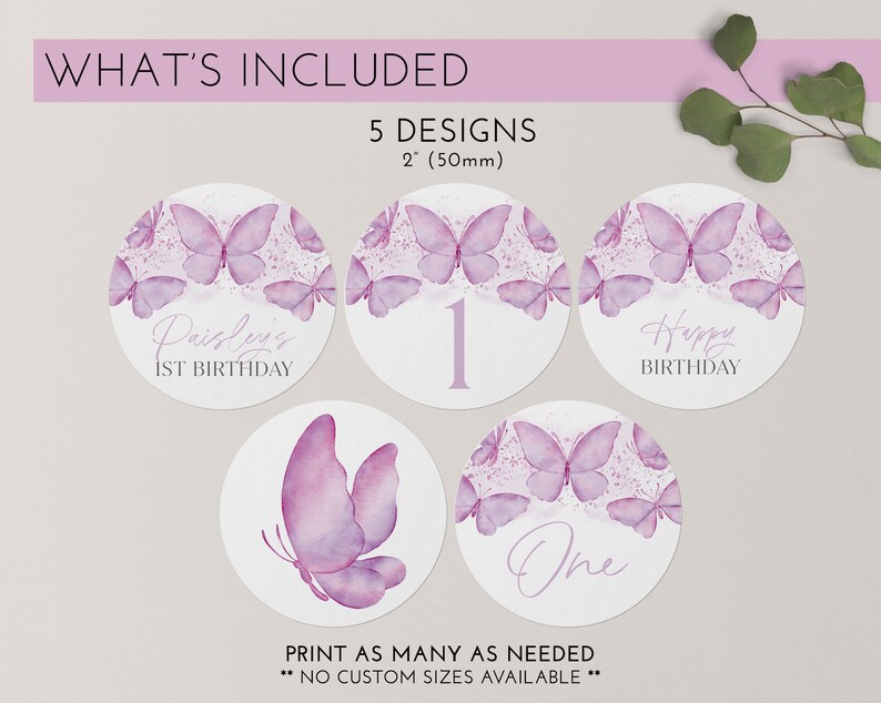 Butterfly Cupcake Toppers Printable Cupcake Topper Butterfly Etsy