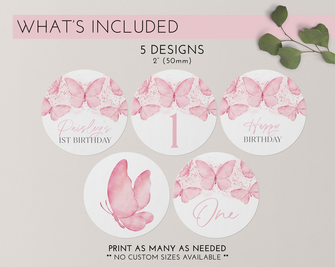 Butterfly Cupcake Toppers Printable Cupcake Topper Butterfly - Etsy