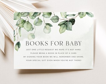 Karta z książkami dla dziecka do druku, karta z prośbą o książkę, książka z motywem zielonego baby shower dla dziecka, zaproszenie z motywem zielonego, materiały do druku z motywem zielonego baby shower
