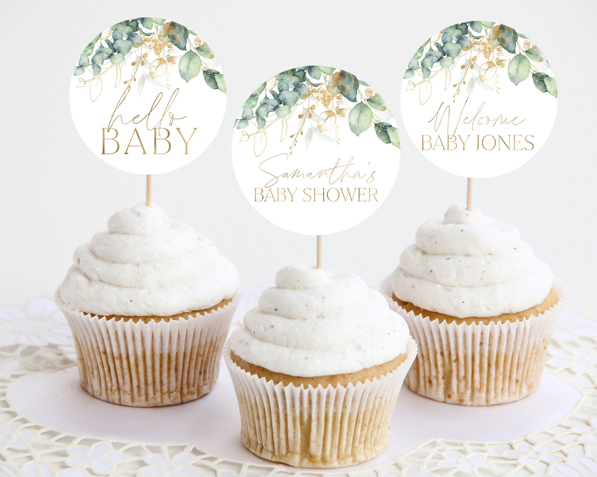 Cupcake Toppers Baby Shower Cupcake Toppers Printable - Etsy