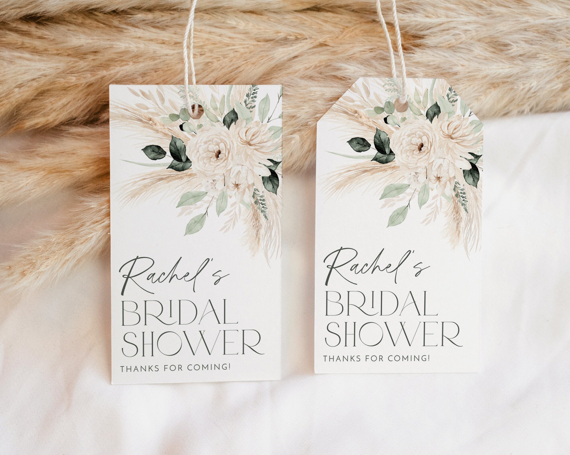 Boho Bridal Shower Favor Tag, Thank You Tag, Boho Favour Tag, Gift Tag ...