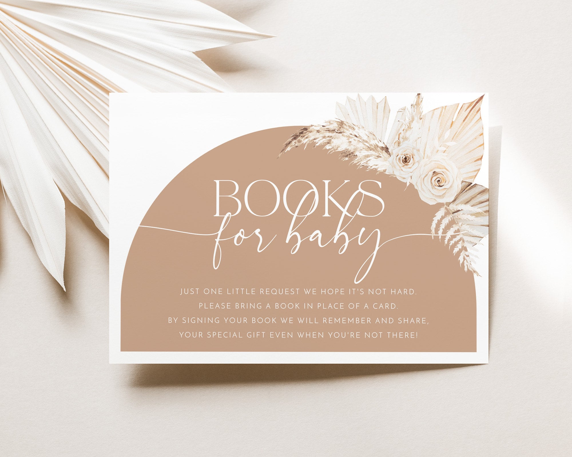 Books for Baby Card Printable Book Request Card Boho Baby Etsy Australia