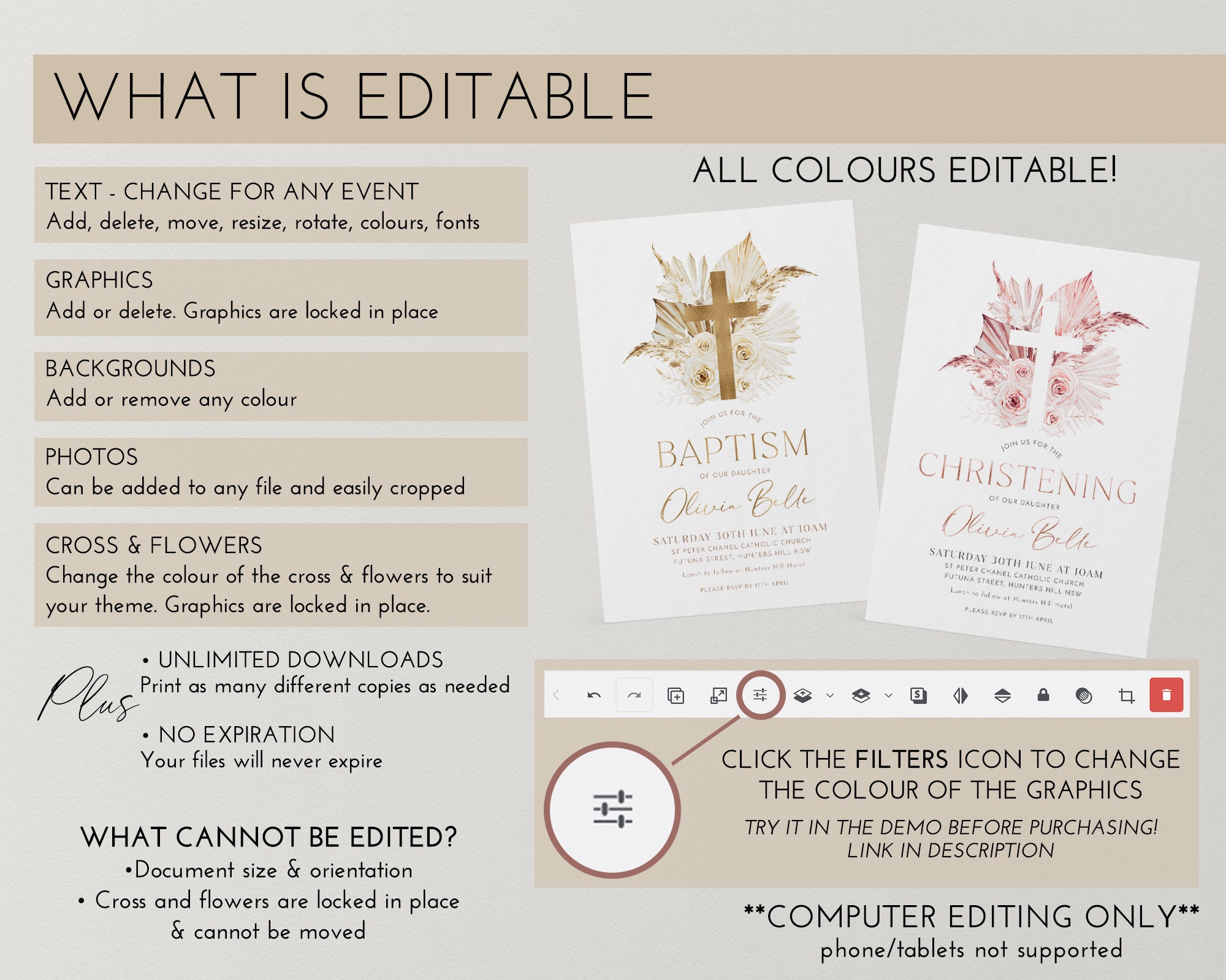 Church Water Sticker Examples Baptism Water Bottle Label, Christening Water Label, Printable Water ...