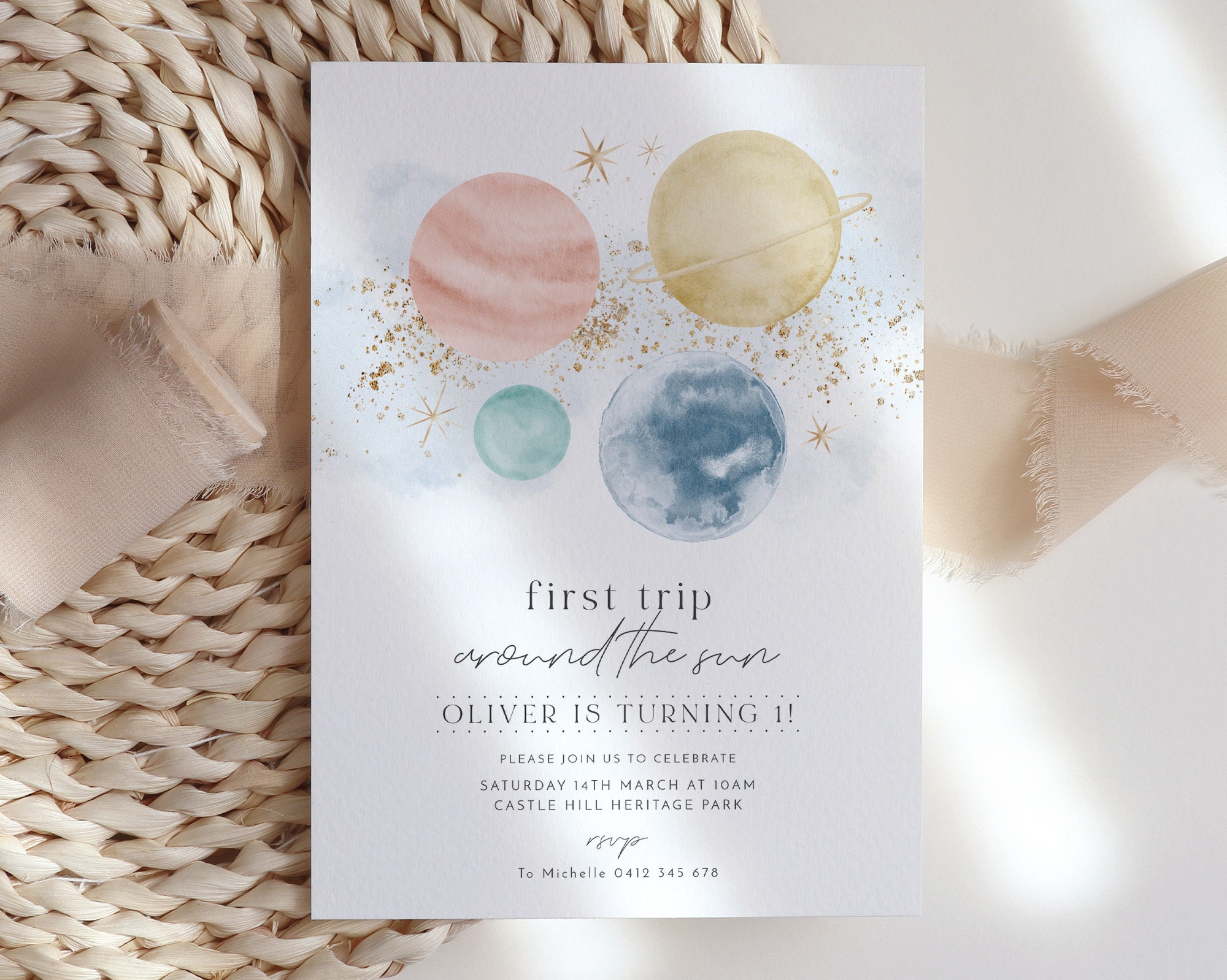 First Trip Around The Sun Invitation Template First Trip Around The Sun Invitation Template
