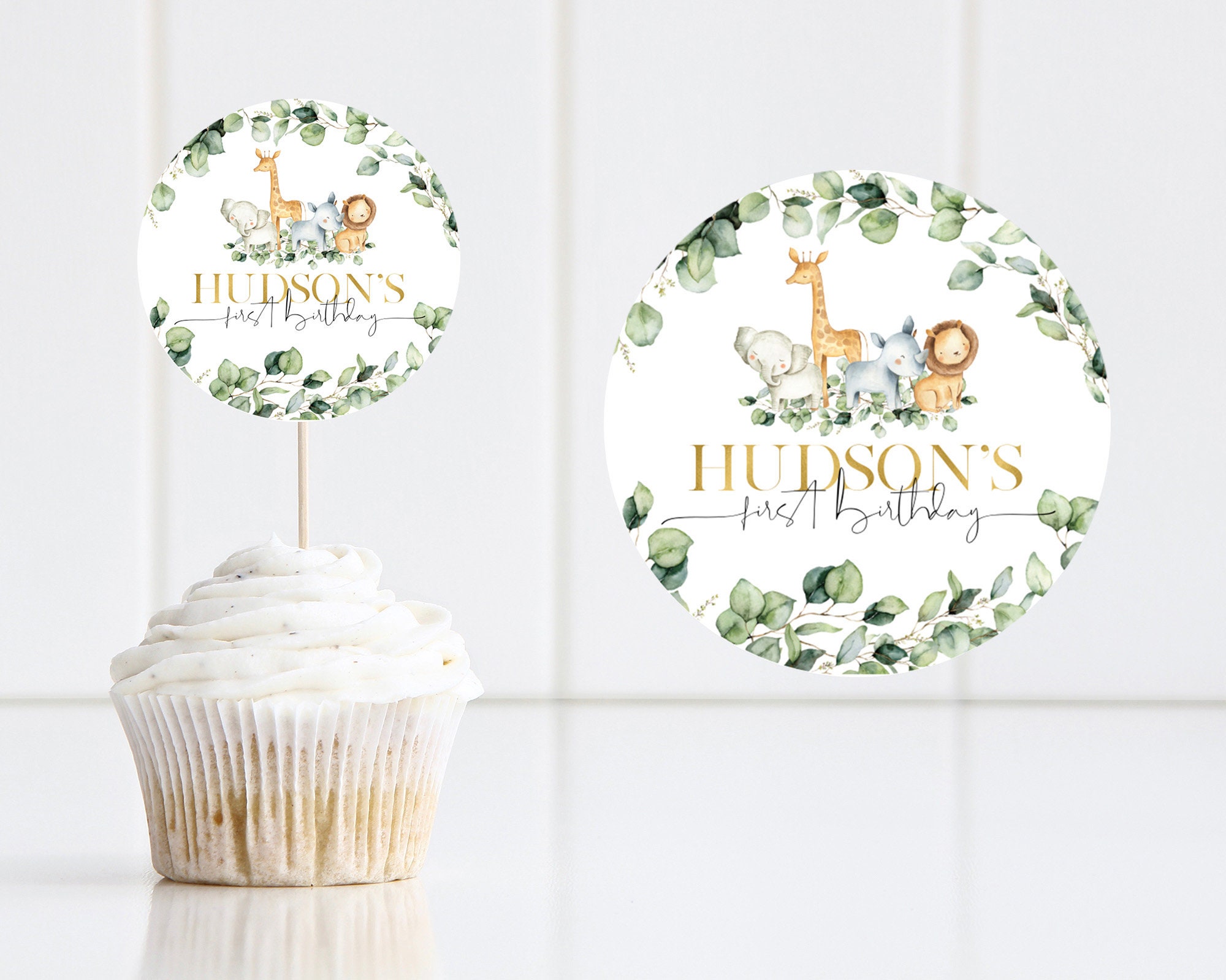 Wild One Cupcake Toppers Printable Cupcake Toppers Safari Etsy