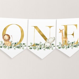 Wild One High Chair Banner imprimible, 1er banner de cumpleaños para silla alta, decoración del primer cumpleaños, banner de la silla alta de cumpleaños, 1er cumpleaños niño
