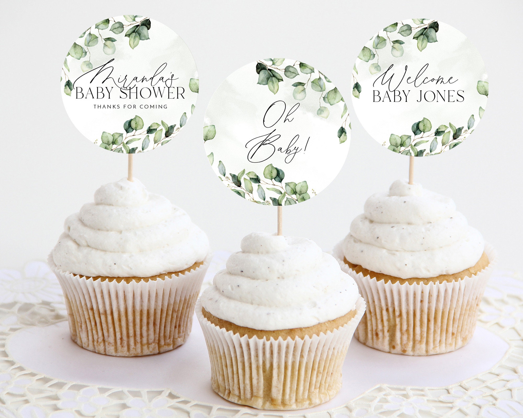 Coral Baby Shower Cupcake Toppers at Sandra Dell blog