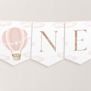 Miss Onederful High Chair Banner Printable, Hot Air Balloon 1st Birthday Banner High Chair, Birthday Decoration, Birthday High Chair Banner