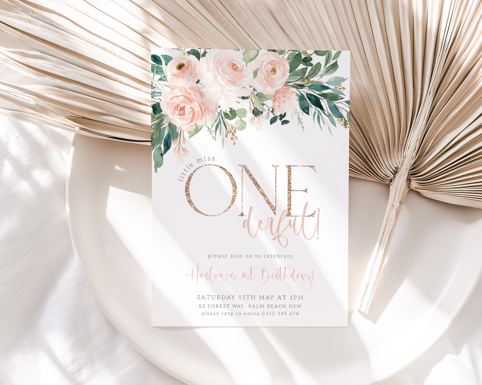 Onederful Birthday Invitation, Little Miss Onederful Invitation, 1st …