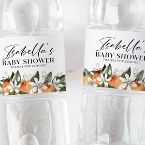 Little Cutie Water Bottle Label, Oranges Baby Shower Water Labels, Printable Water Bottle Label, Baby Shower Water Label Sticker, Citrus
