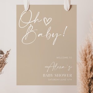 Neutral Welcome Sign Printable, Baby Shower Welcome Sign, Gender ...