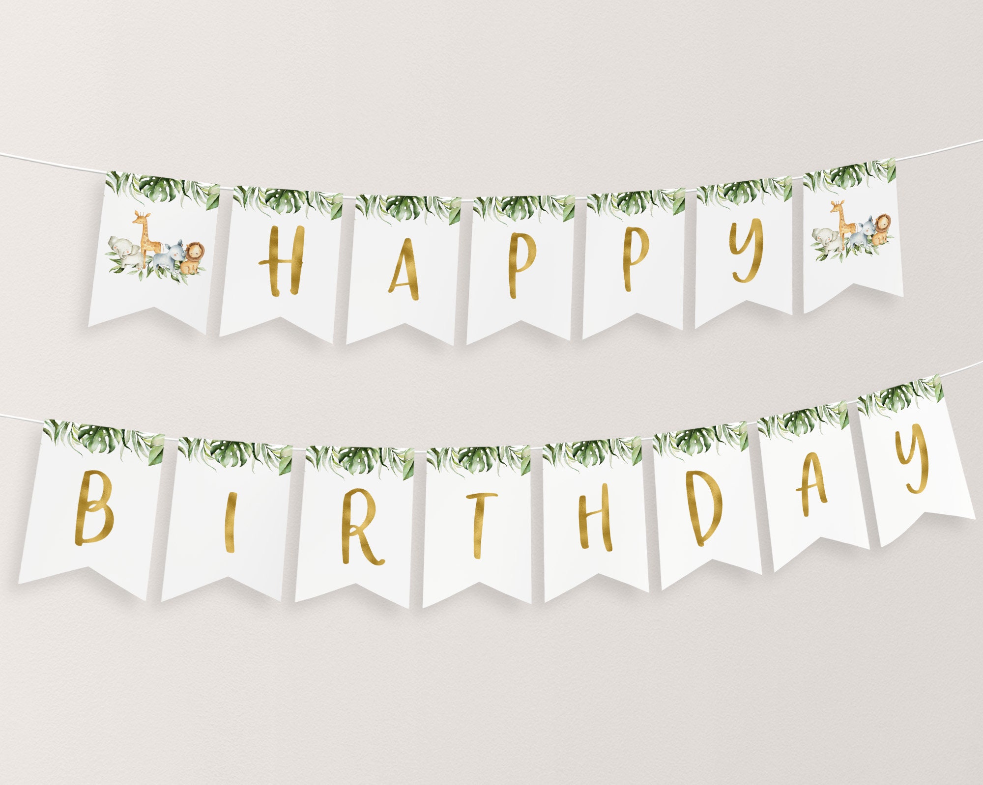 Happy Birthday Banner Printable Happy 1st Birthday Banner - Etsy