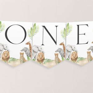 Wild One Hochstuhl-Banner zum Ausdrucken, Banner zum 1. Geburtstag für Hochstuhl, Deko zum ersten Geburtstag, Geburtstags-Hochstuhl-Banner, 1. Geburtstag Junge