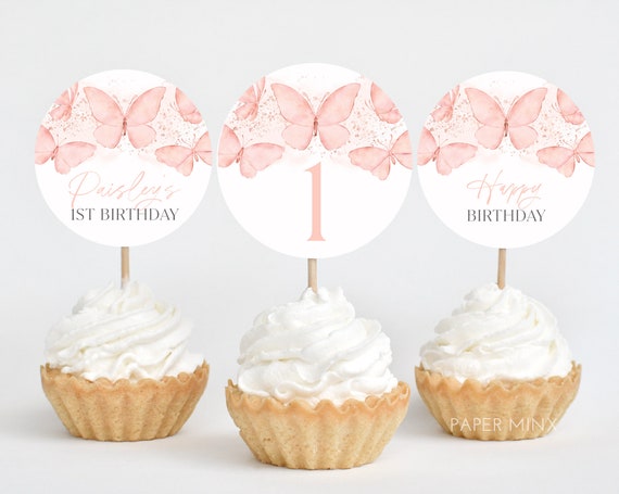 Butterfly Cupcake Toppers Printable Cupcake Topper Butterfly - Etsy