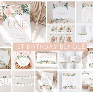 Onederful Birthday Invitation Bundle, Little Miss Onederful 1st Birthday Girl, Onederful Invitation, First Birthday Decorations Girl Pink
