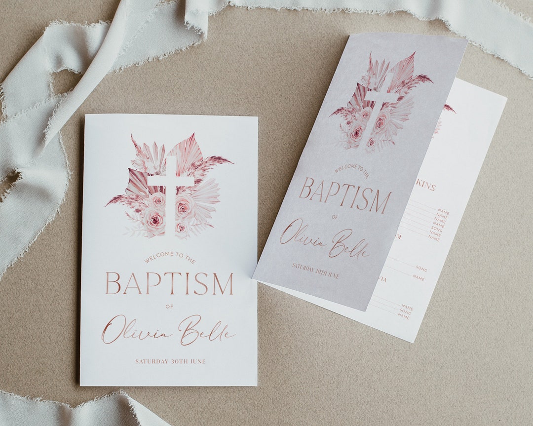 Baptism Programs Printable Christening Program Template pic
