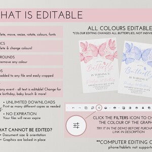 Butterfly Cupcake Toppers, Printable Cupcake Topper, Butterfly Birthday ...