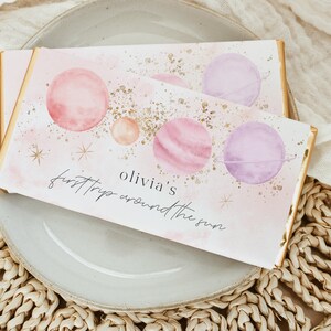 Space Chocolate Bar Wrapper Template, Printable Candy Bar Wrapper, 1st ...