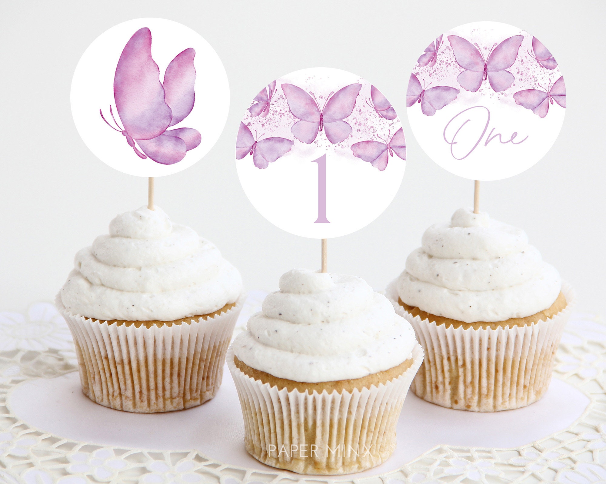 Butterfly cupcake toppers // DIY - Pure Sweet Joy