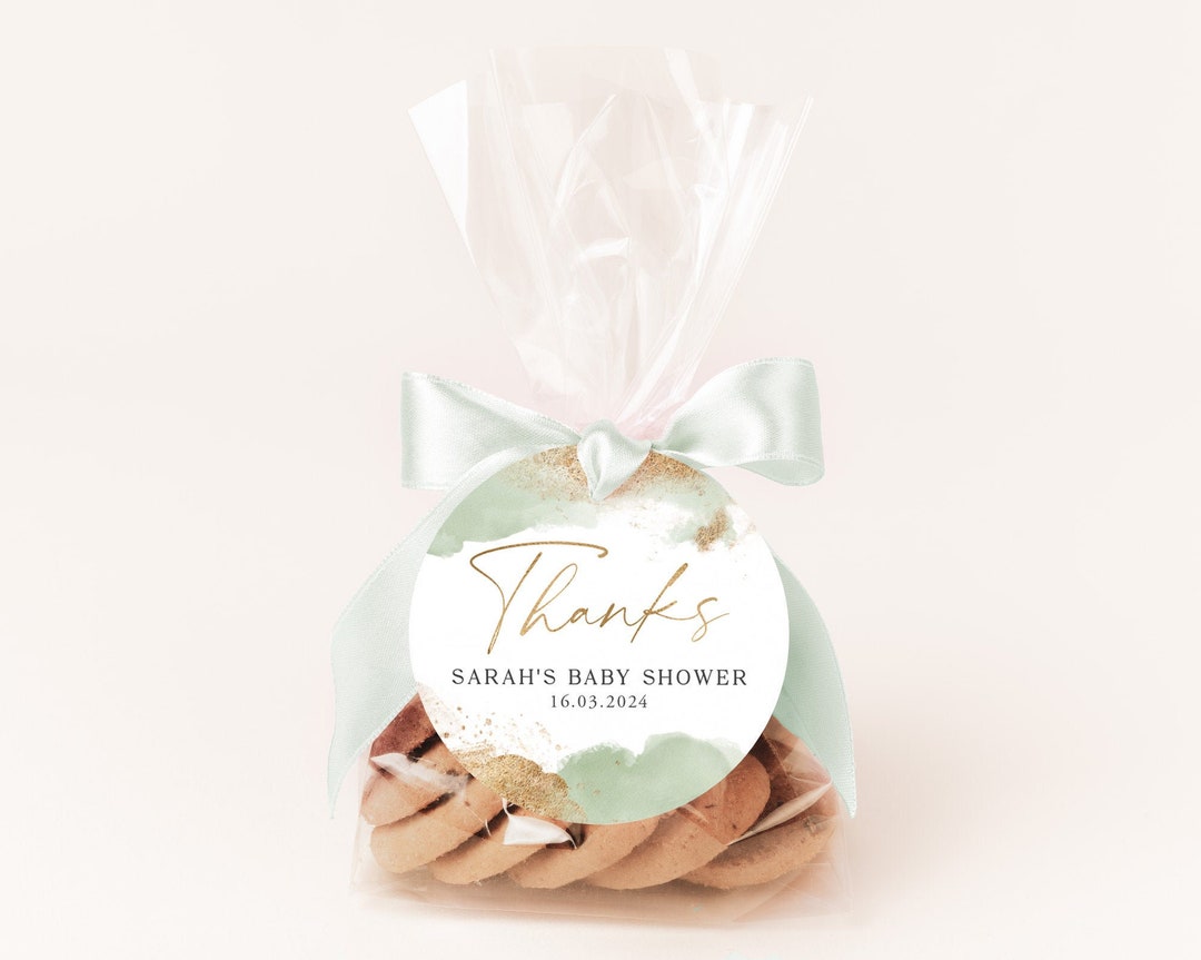 Printable Favour Tags, Editable Tags, Baby Shower Favor Tags, Green ...