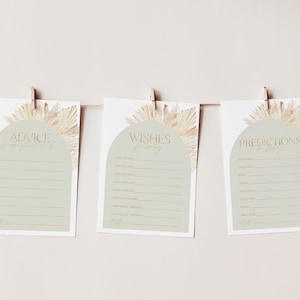 Conseils Sauge Pour Baby Shower, Jeux Bohème Pour Shower De Bébé, Prédictions Pour Une Fête Prénatale, Souhaits De Fête Prénatale, Carte De Conseils, Jeux Modifiables, Jeux Bohème Pour Bébé