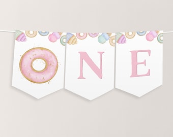 Sweet One High Chair Banner Printable, 1st Birthday Banner High Chair, Birthday Decor, Pastel Sweets Chair Banner, Candyland 1st Birthday