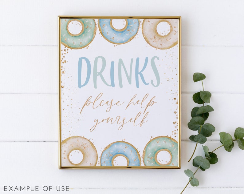 Donut Editable Sign, Custom 8x10 Sign, Printable Donut Sign 8x10 ...