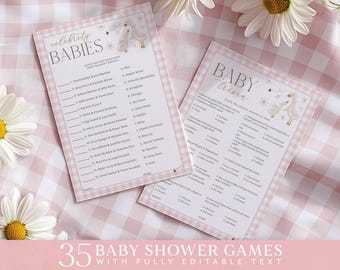 Silly Goose Baby Shower Games: 35 Game Printable Bundle (Canva Template)