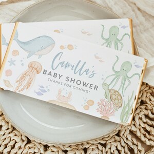 Under the Sea Chocolate Wrapper Printable, Candy Bar Wrapper Template ...