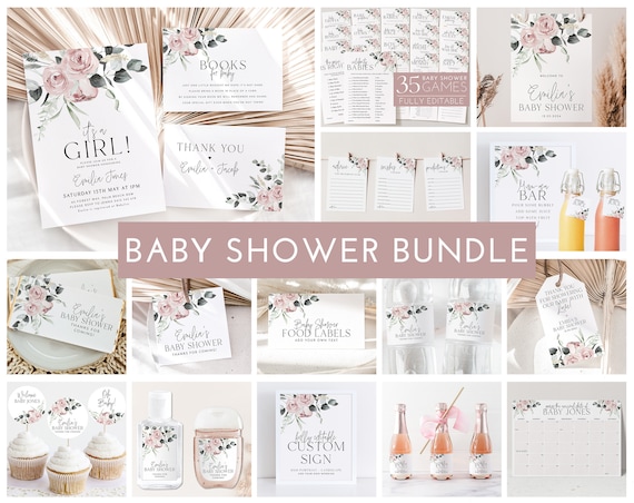 Baby Shower Invitation Bundle Printable Baby Shower - Etsy