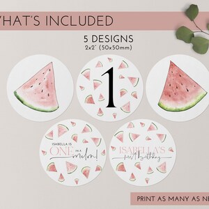 Melon Cupcake Toppers, Printable Cupcake Topper, Watermelon Cupcake Topper, 1st Birthday ...