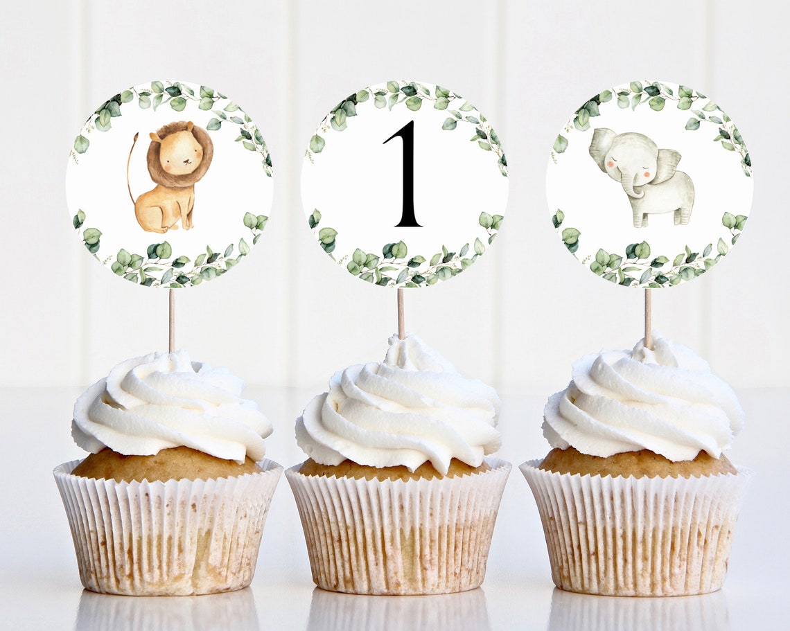 Wild One Cupcake Toppers Printable Cupcake Toppers Safari Etsy