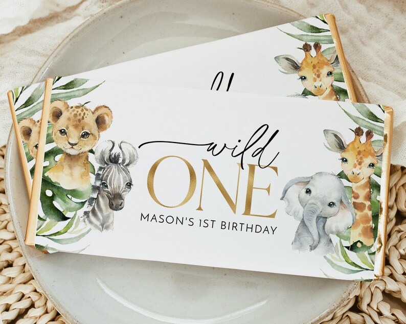 Wild One Chocolate Bar Wrapper Template Printable Candy Bar - Etsy