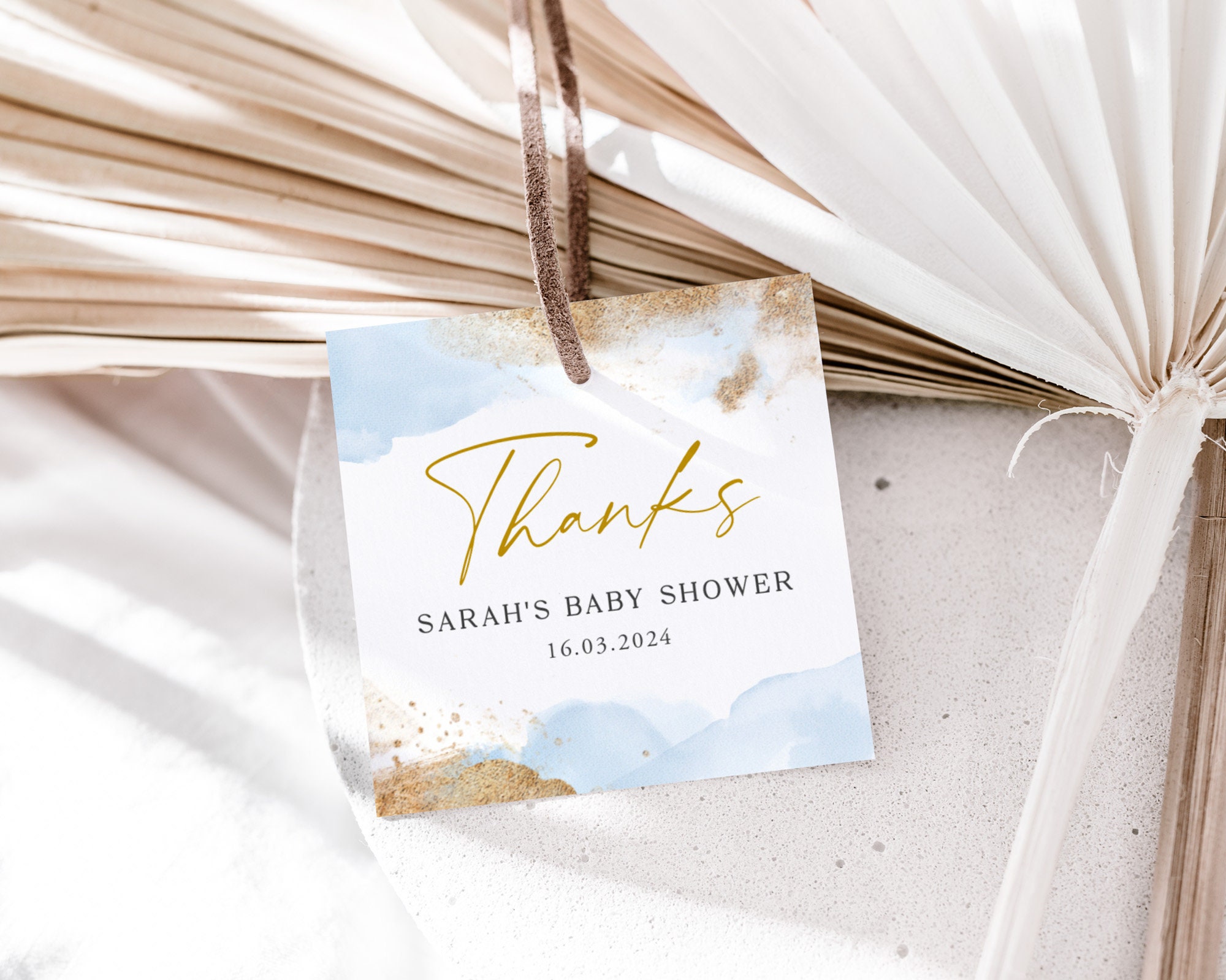 Printable Favour Tags Editable Tags Blue Baby Shower Favor Etsy