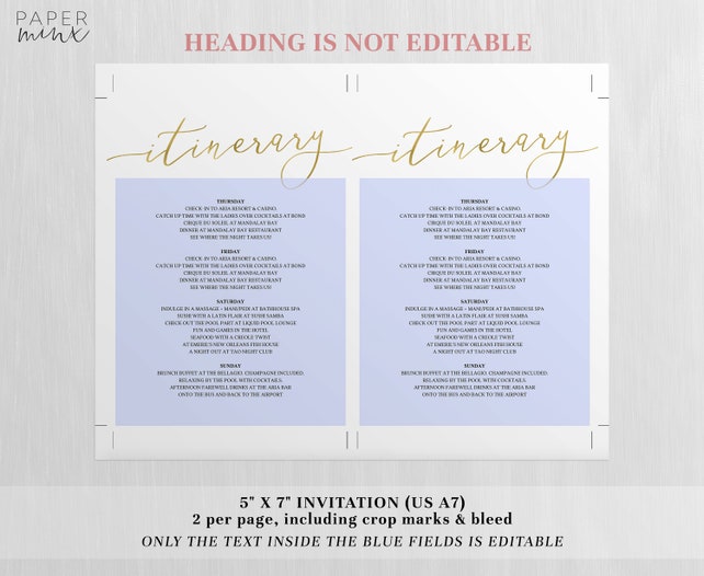 printable itinerary template editable weekend itinerary hens printable itinerary
