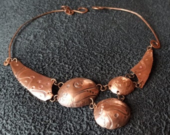 CHAOS, Copper Necklace, Girocollo in rame ,Caos, Ras du cou en cuivre,