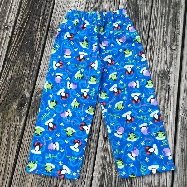 Childrens Penguin Flannel Lounge Pants