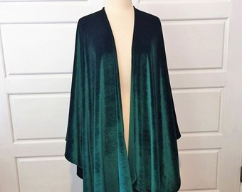 emerald green velvet shawl