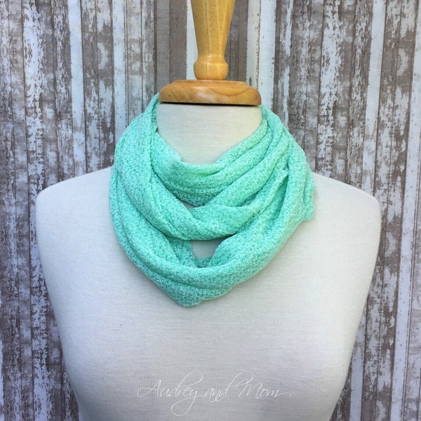 Mint Green Infinity Scarf