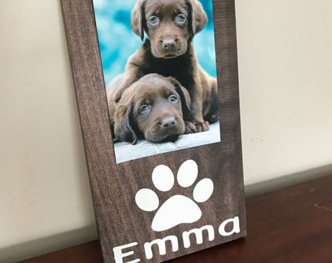 Picture Frames Queen Bee Designs Co Dog Picture Frame Pet Personalized Paw