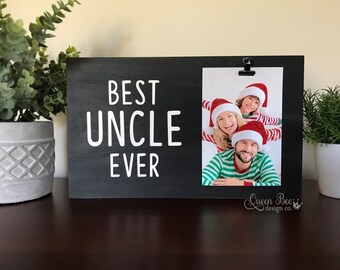 Worlds Best Uncle 6 x 4 Wooden Photo Frame Personalise this frame Free eng